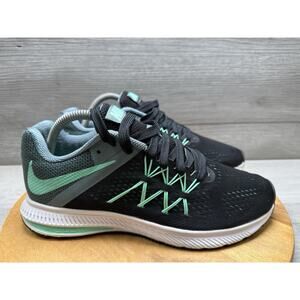 Nike Zoom Winflo 3 831562-006 Black Teal Running Shoes Sneakers Women 9.5